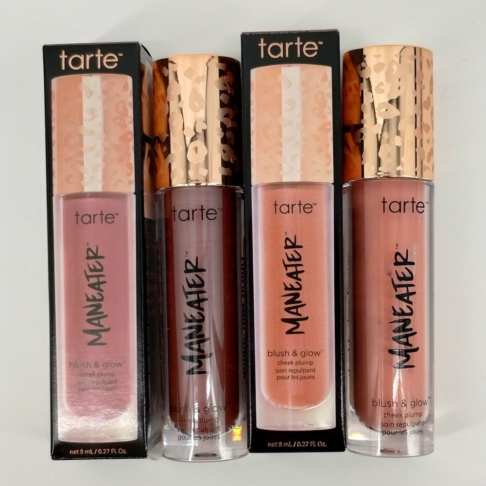 Tarte Maneater Blush & Glow Cheek Plump Set Duo‎ Two Raspberry Buffed Pink